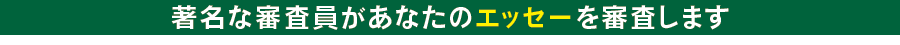 著名な審査員があなたのエッセーを審査します
